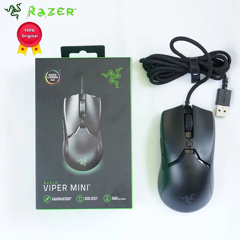 RAZER Venomous Mini Cable Gaming Competitive Mouse Special Edition 8500DPI Optical Sensor Light Cable Computer Periphera