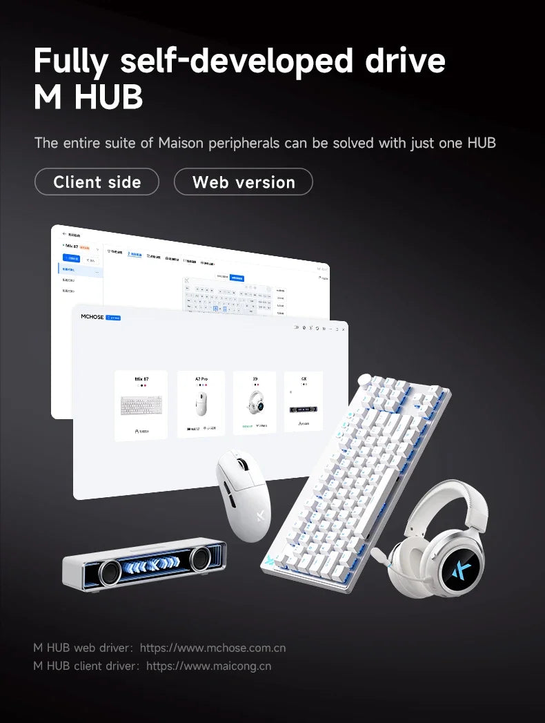 Mchose Mix87 Magnetic Swtich Keyboard Wired Gaming Keyboard 8K+256K Esport 0.08ms Low Latency E-Sports Custom Gamer Accessories