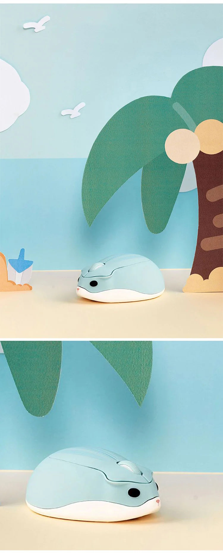 New Cute 2.4G Wireless Mouse Ergonomic Optical USB Mice Kawaii Cartoon Hamster Mouse For PC Laptop Tablet Computer Kids Gift