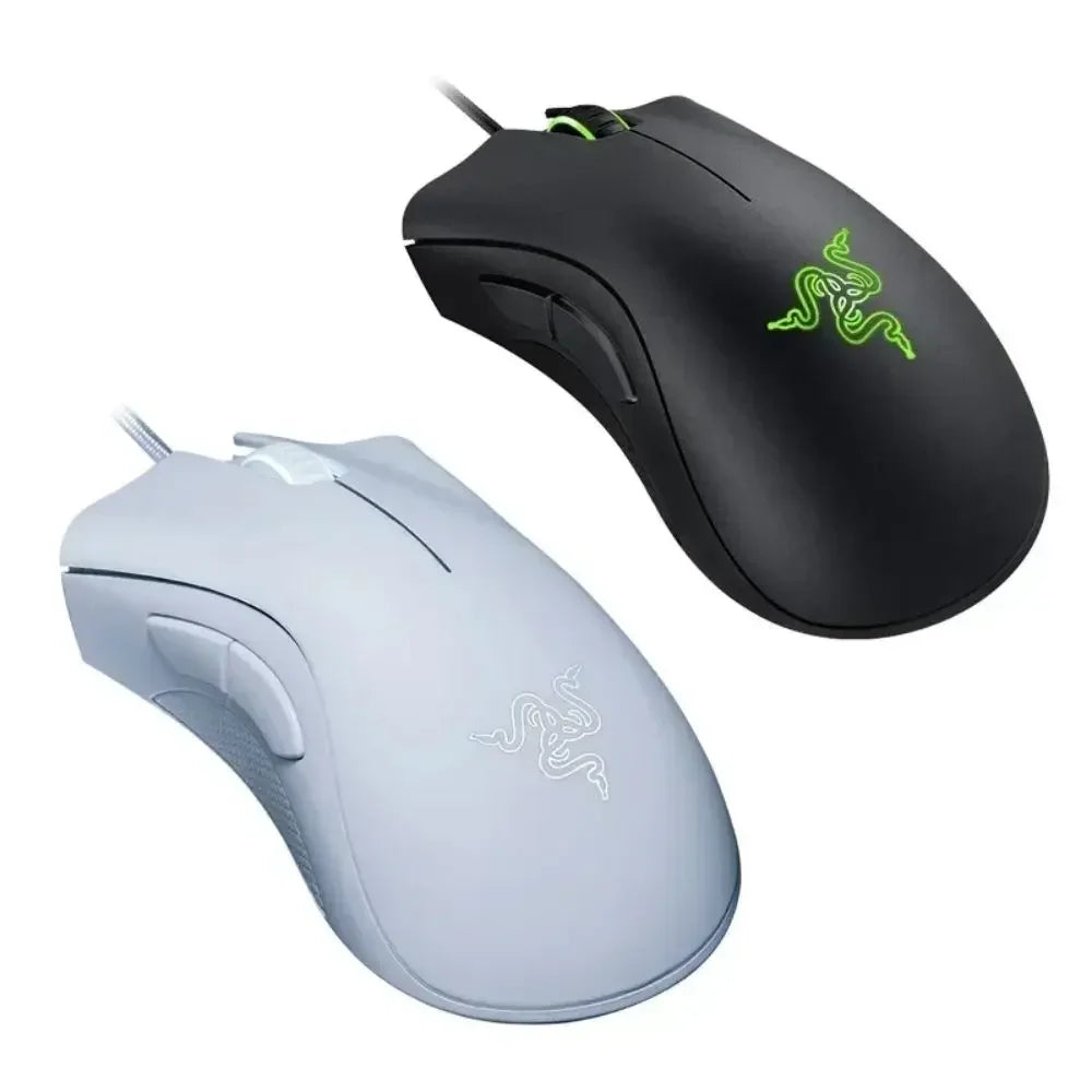 Razer DeathAdder Essential Wired Gaming Mouse Mice 6400DPI Optical Sensor 5 Independently Buttons for PC Gamer Black White