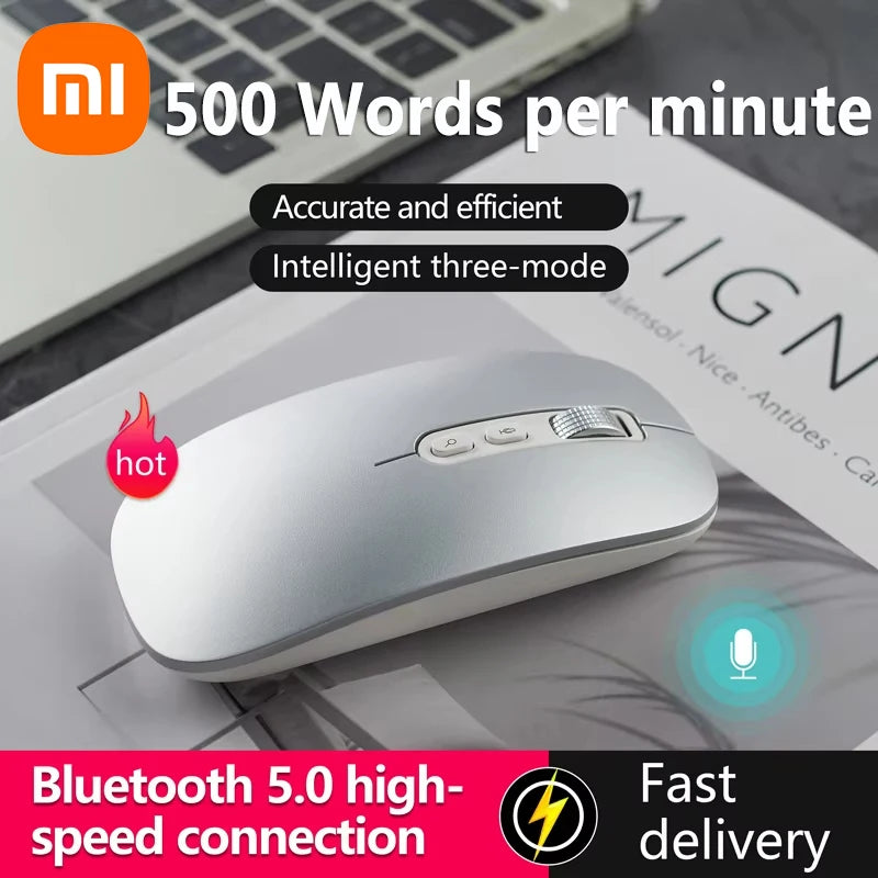 Xiaomi Wireless Mouse AI Intelligent Voice Mouse 2.4G Dual-mode With Voice-activated Typing Silent Rechargeable Bluetooth Mouse
