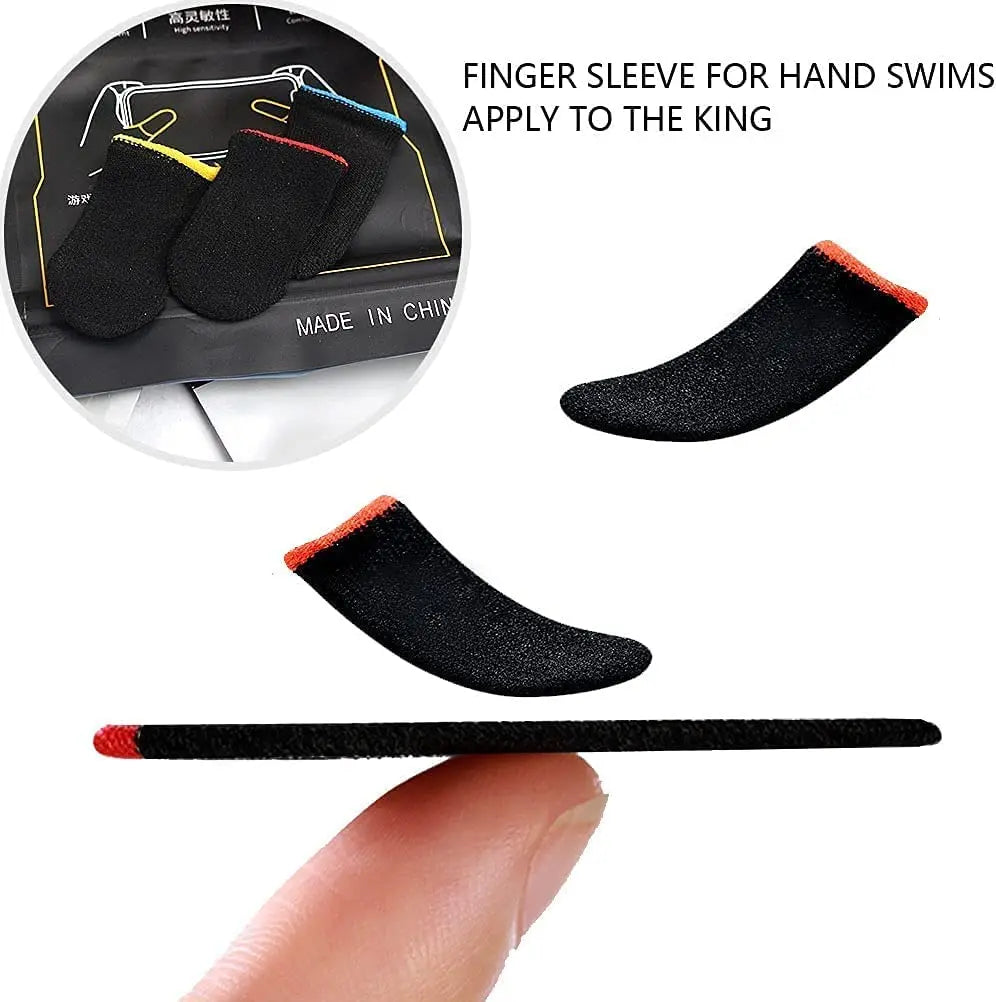 Mobile Game Controller Finger Sleeve Sets,Anti-Sweat Breathable Touchscreen Finger Sleeve for PUBG/Mobile Legends/Knives Out*10