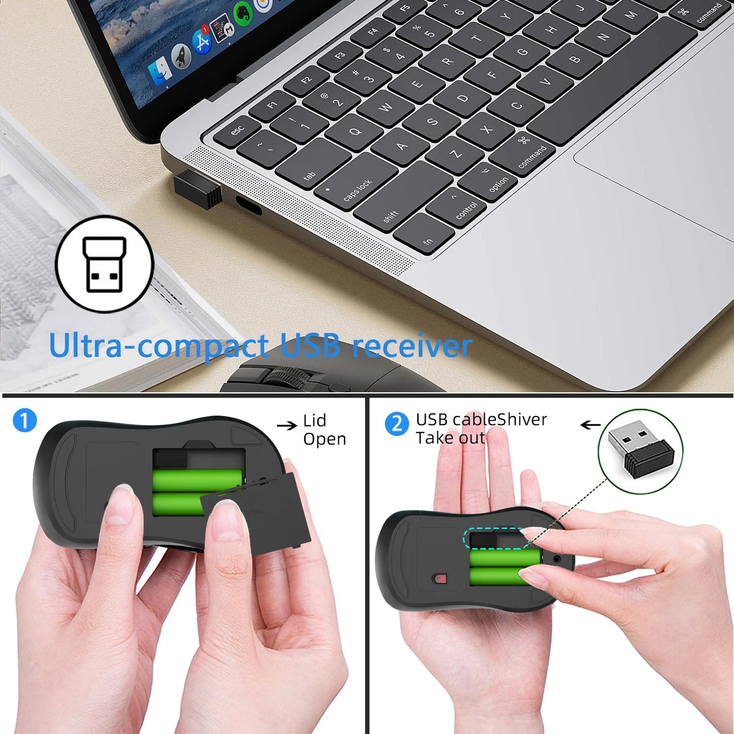 Wireless 2.4G Mouse Light Weight Design DPI Adjustable Plug And Play Low Noise Button Simple Style Mause Office Use Or Gaming