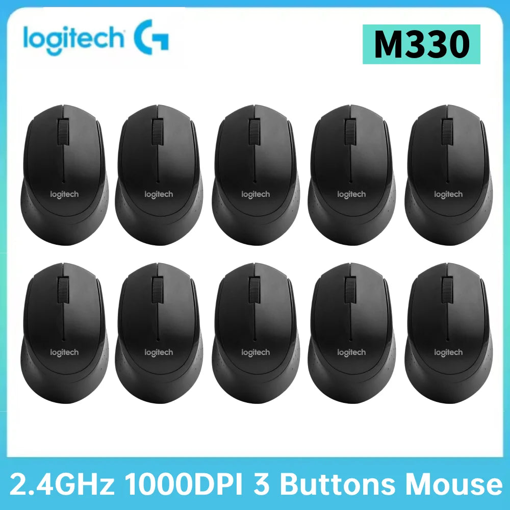 Logitech M330 2.4G Computer Wireless Mouse wi/ USB Receiver Gaming Mouse 1000 DPI Gaming Mice for PC Laptop Silent Mouse 2-10pcs