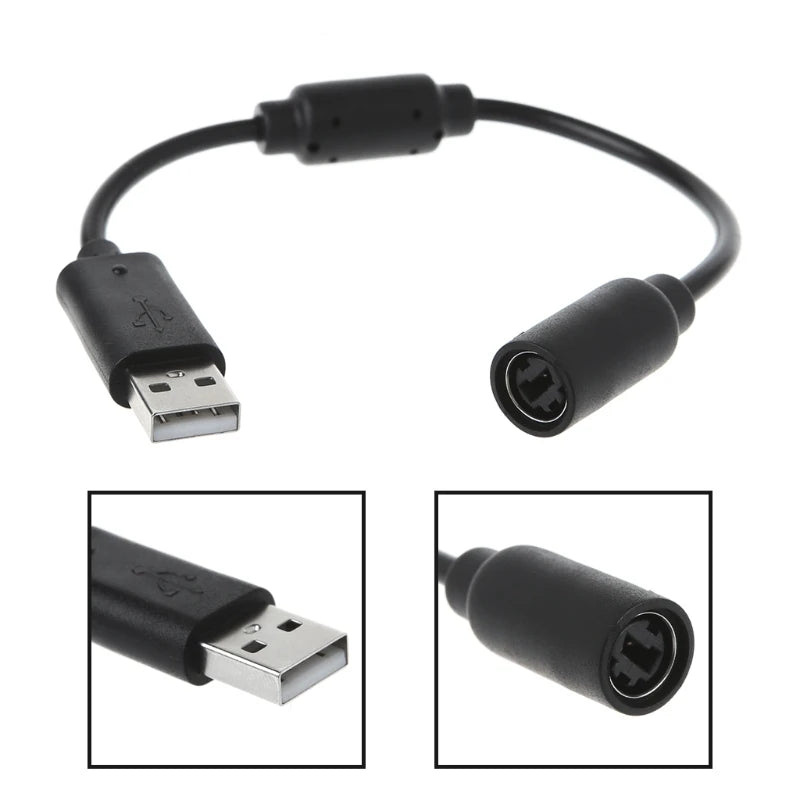 USB Breakaway Cable Adapter Cord Replacement Dongle Extension Adapter Wire Cable Line for xbox 360 Game Controller
