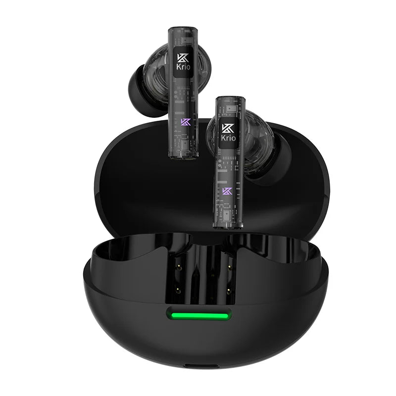 KZ Krio TWS Earbuds Bluetooth 6 Hybrid Microphones ANC LDAC APTX Dual Driver Lossless Earphones with Charging Case