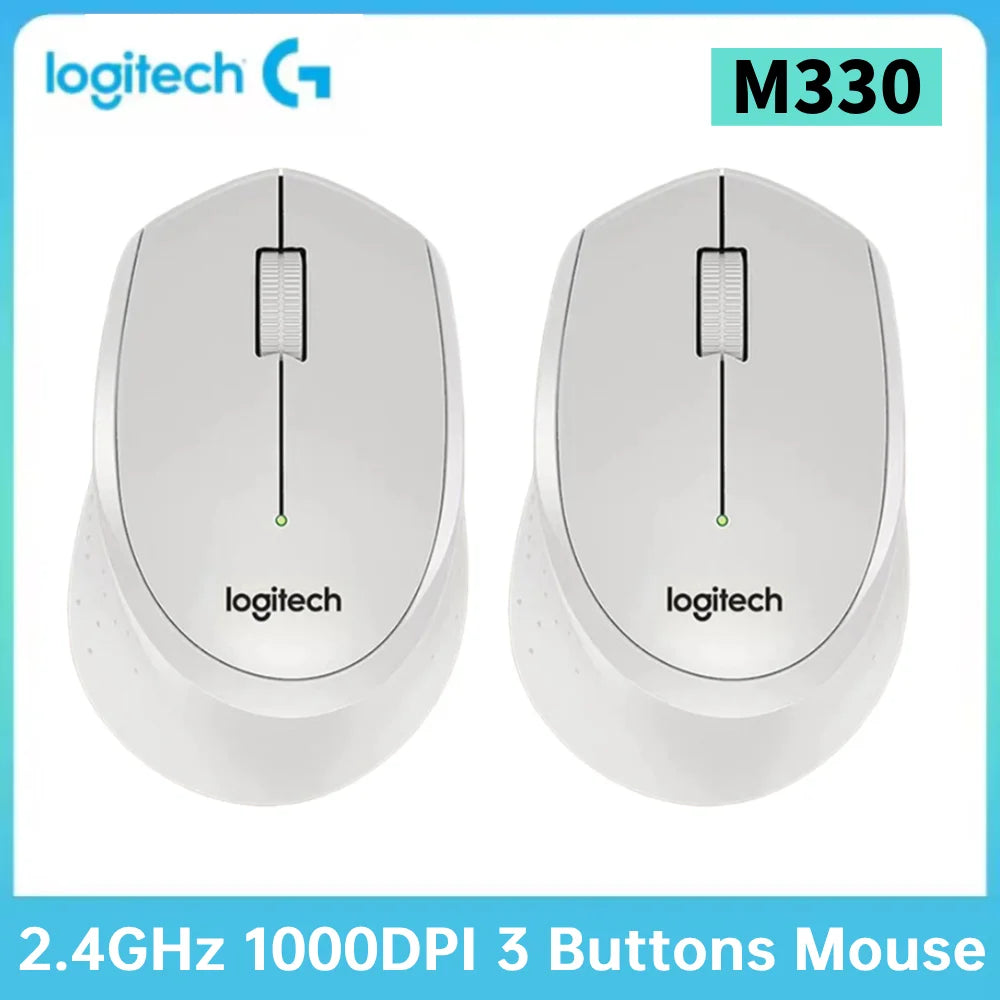 Logitech M330 2.4G Computer Wireless Mouse wi/ USB Receiver Gaming Mouse 1000 DPI Gaming Mice for PC Laptop Silent Mouse 2-10pcs
