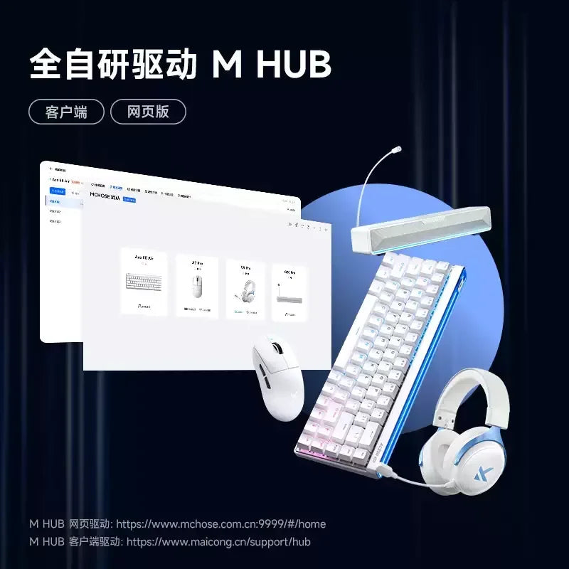 MCHOSE Ace 68 Air Magnetic Switch Keyboard Wired 8k Return Rgb Backlight 68 Keys Customized Mechanical Keyboard Pc Accessories