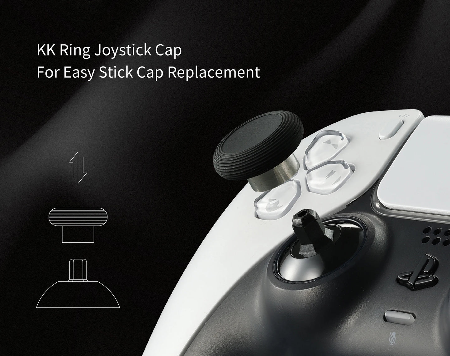 GuliKit TMR Electromagnetic Joystick with Stick Cap for PS4 PS5/PS5 Edge Gamepad for Switch Pro Xbox Series Controller Repair