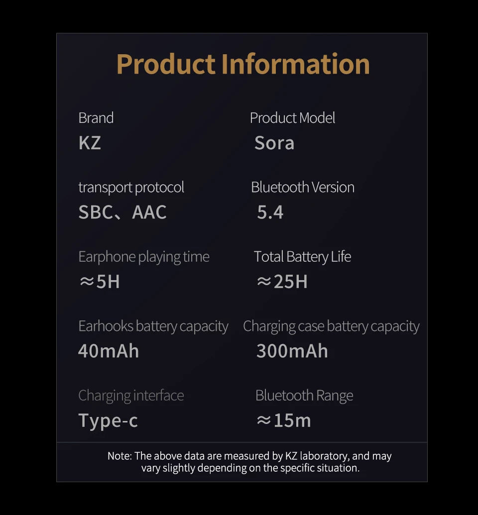 KZ Sora True Wireless Stereo TWS Bluetooth 5.4 high-quality wireless high-fidelity music in-ear headphones