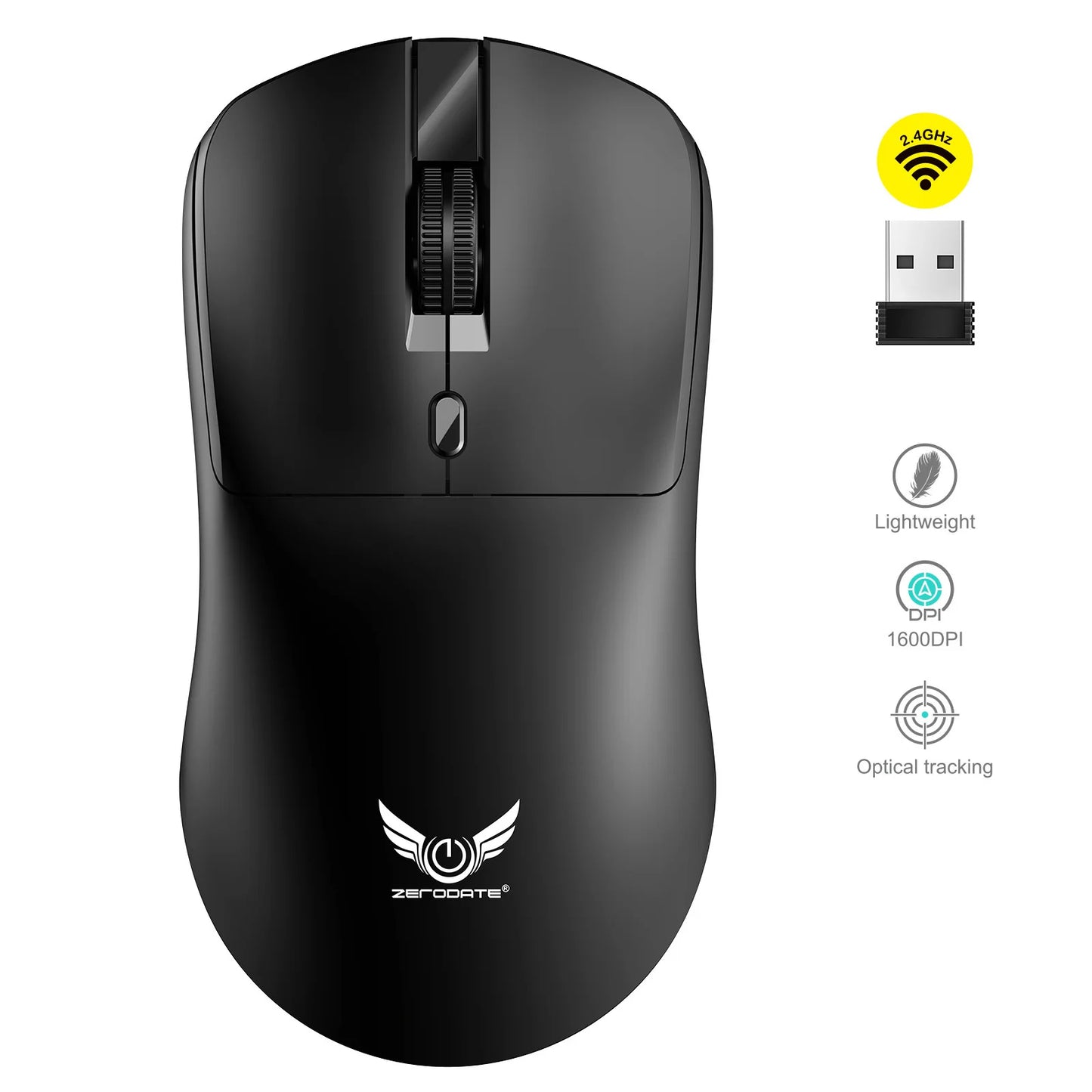 Wireless 2.4G Mouse Light Weight Design DPI Adjustable Plug And Play Low Noise Button Simple Style Mause Office Use Or Gaming