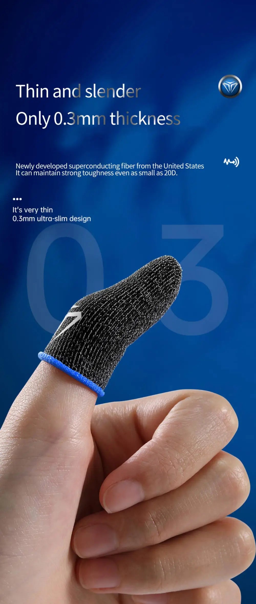 5pair(10pcs) Finger Sleeves Phone Gaming Hand Antiskid Controller Gloves Anti Sweat Breathable Seamless Touchscreen Finger Cover