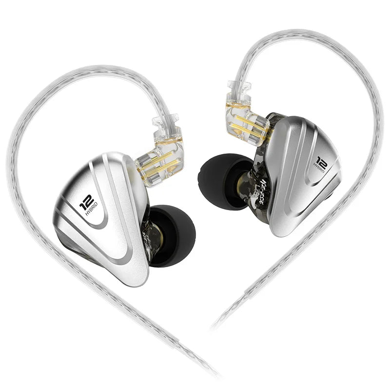 KZ ZSX Terminator Metal Headphones 5BA + 1DD Hybrid 12-driver HIFI Bass headphones In-ear monitoring and cancellation