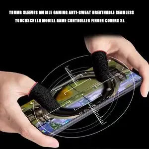 Mobile Game Controller Finger Sleeve Sets,Anti-Sweat Breathable Touchscreen Finger Sleeve for PUBG/Mobile Legends/Knives Out*10