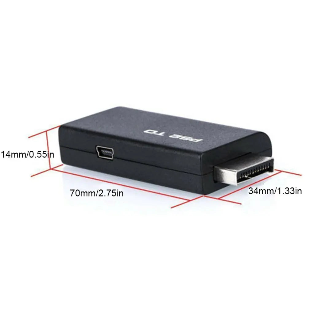 PS2 to HDMI-compatiblel Converter Sturdy Stable PS2 To HDMI-compatible Adapter With Audio And Video Adapter Dropshipping