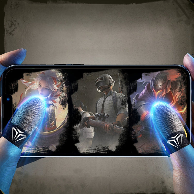 2 Pcs Mobile Game Fingertip Gloves Sweatproof Anti-slip Touch Screen Finger Sleeve Breathable Gaming Fingertip Cover For Gamer