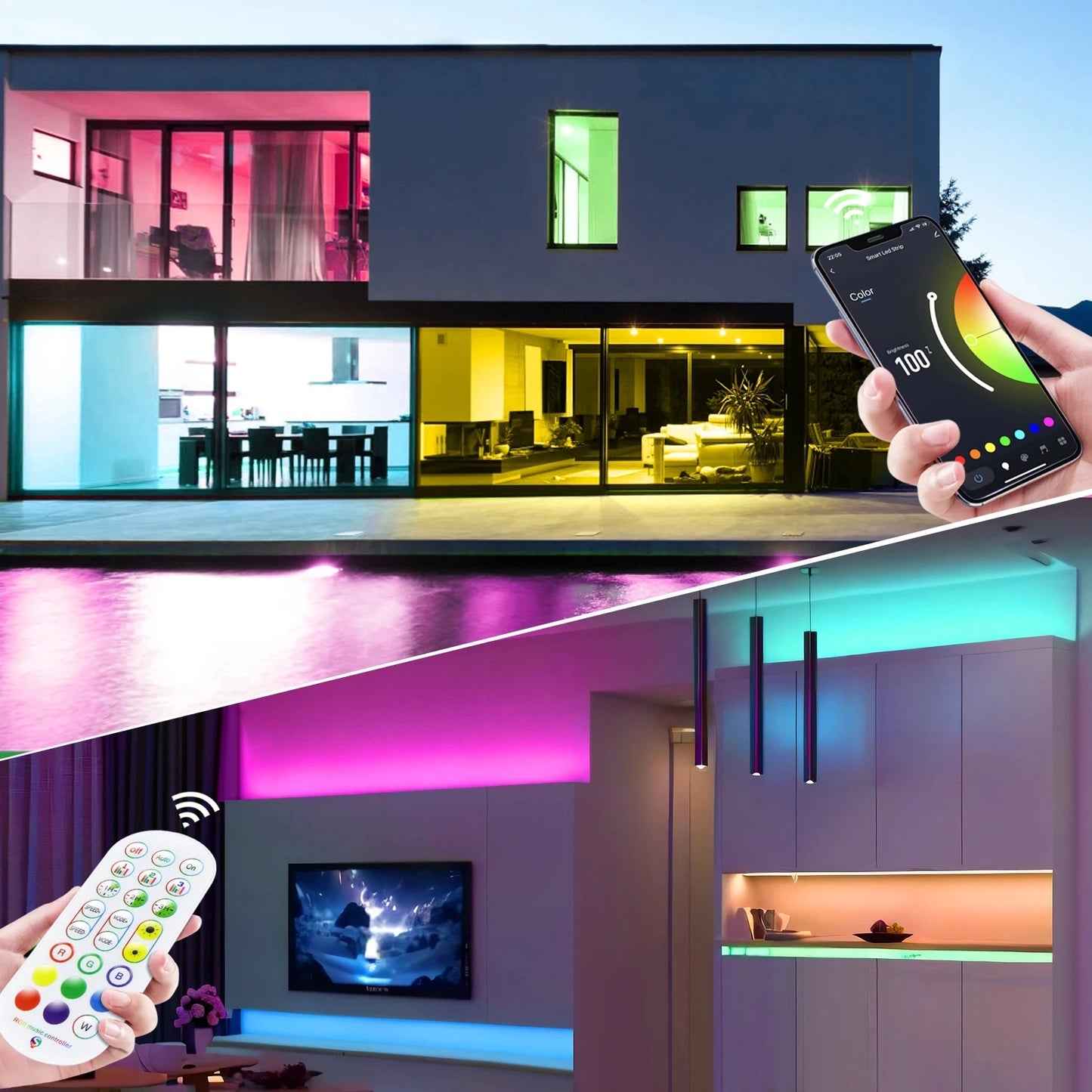 Smart RGB Neon LED Strip 1/2/3/5m Waterproof USB Neon Strip Tuya APP Remote Flexible Ribbon for DIY Neon Deocoration Lighting