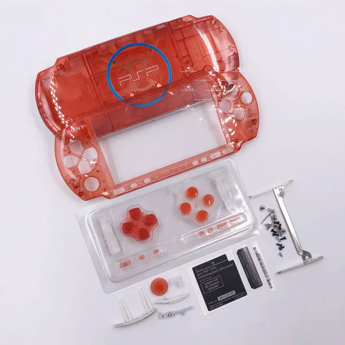 Replacement Faceplate Shell for PSP3000 Game Console Housing Case Cover with Buttons Kit for PSP 3000 3006 3008 095 New