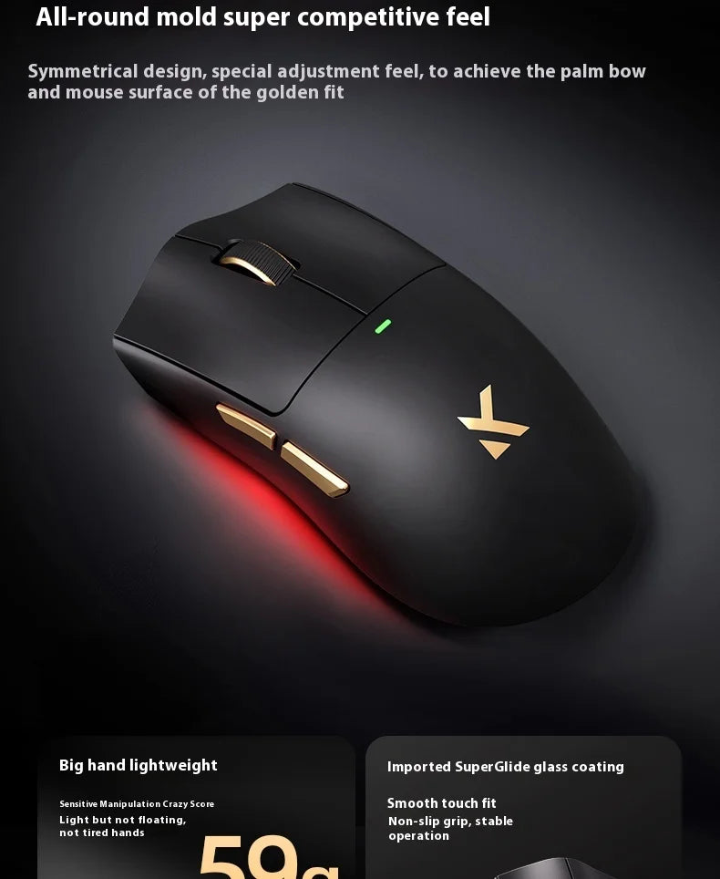 New MCHOSE K7 Ultra Wireless Mouse Tri-Mode 2.4G Dual-8K PAW3950 42000DPI 750IPS 59g Lightweight E-Sports Gamer PC Gaming Mouse