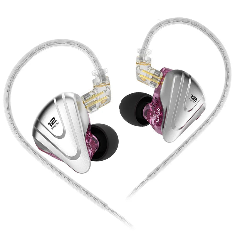 KZ ZSX Terminator Metal Headphones 5BA + 1DD Hybrid 12-driver HIFI Bass headphones In-ear monitoring and cancellation