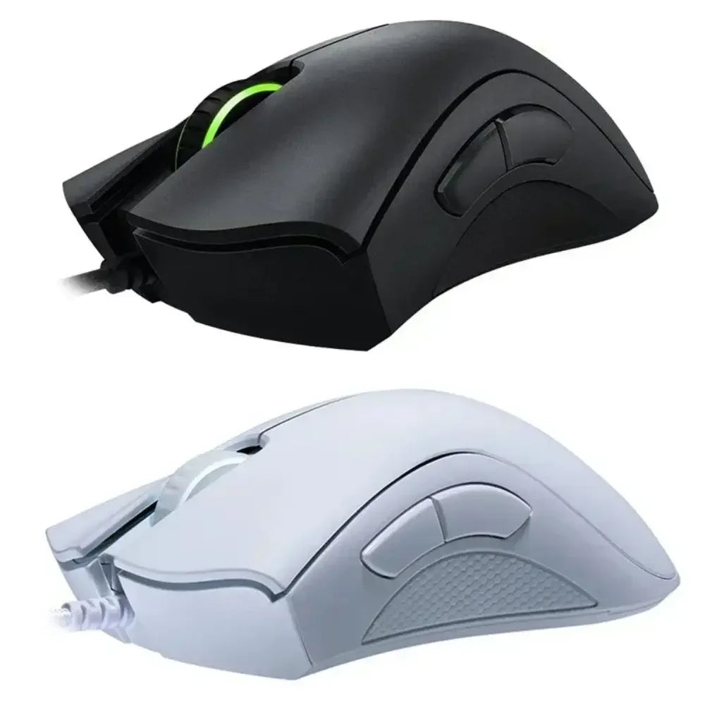 Razer DeathAdder Essential Wired Gaming Mouse Mice 6400DPI Optical Sensor 5 Independently Buttons for PC Gamer Black White
