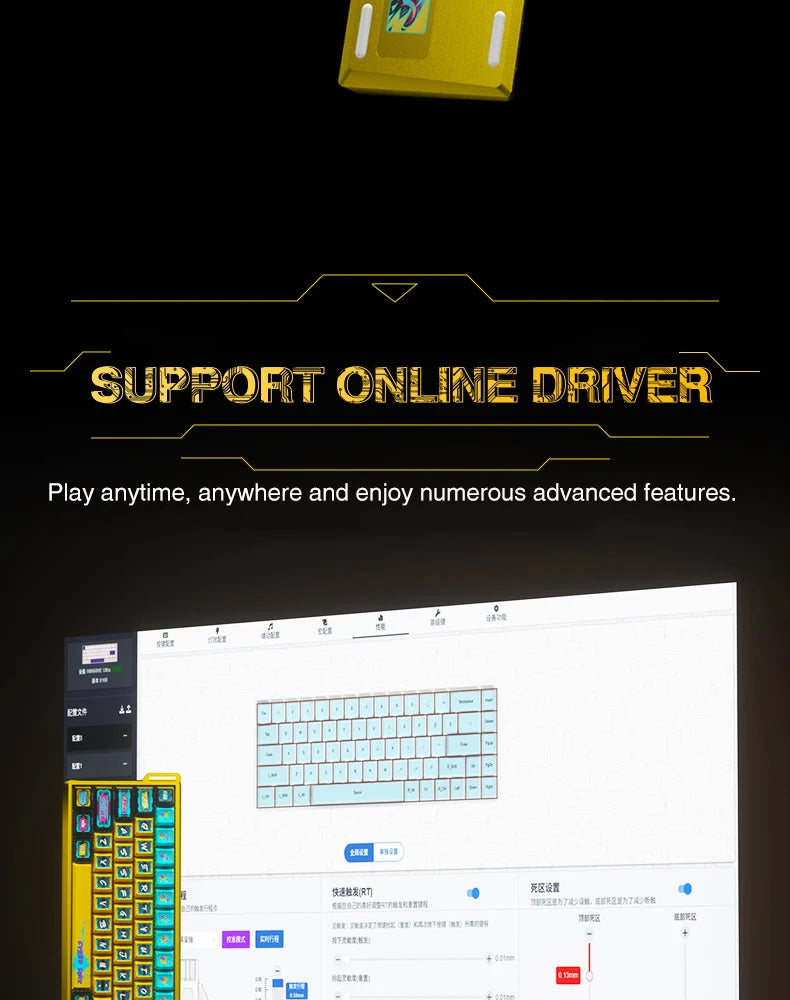 AULA WIN68HE Ultra Gaming Keyboard Full CNC Aluminum Case Rapid Trigger 8K Return Esports High-end Custom Version
