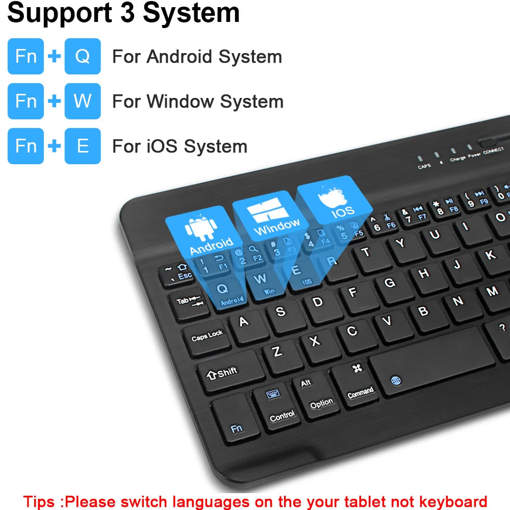 Dual-Mode Bluetooth 5.0 Keyboard 2.4G Wireless Keyboard 3-BT Rechargeable Gaming Keyboard For Laptop Tablet Android iOS Windows