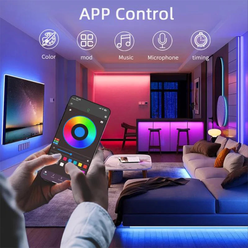 Smart RGB Neon LED Strip 1/2/3/5m Waterproof USB Neon Strip Tuya APP Remote Flexible Ribbon for DIY Neon Deocoration Lighting