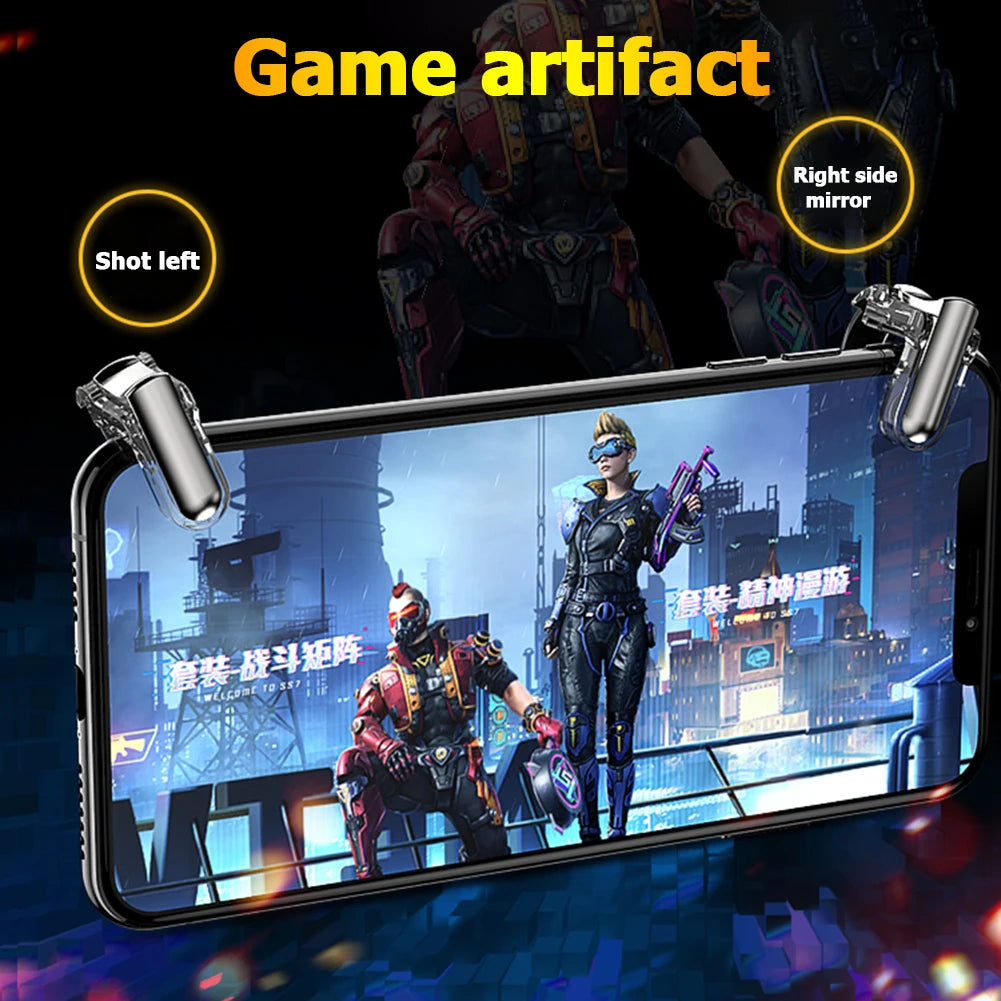 Controller Button Gamepad Mobile Game PUBG Mobile Trigger Grip Gamepad Fire Button Shooter Phone Controllers 2x