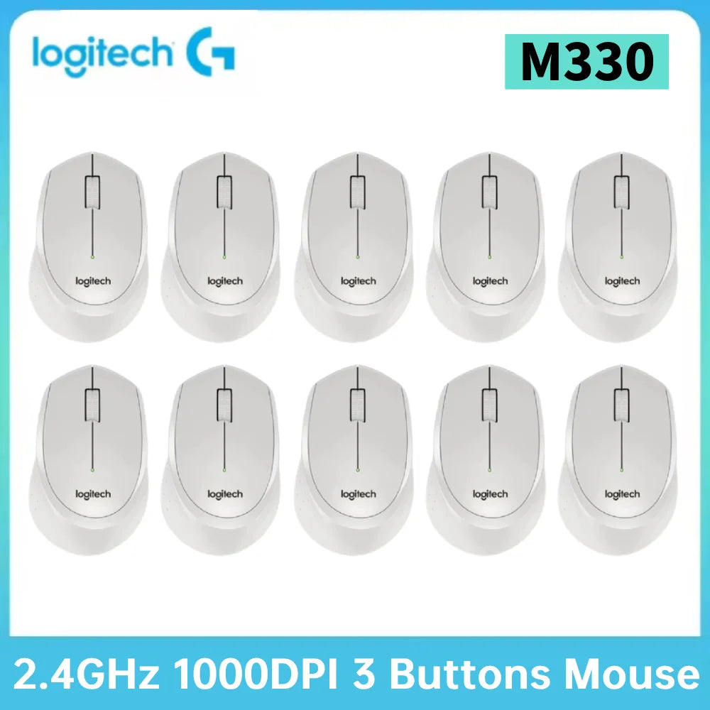 Logitech M330 2.4G Computer Wireless Mouse wi/ USB Receiver Gaming Mouse 1000 DPI Gaming Mice for PC Laptop Silent Mouse 2-10pcs