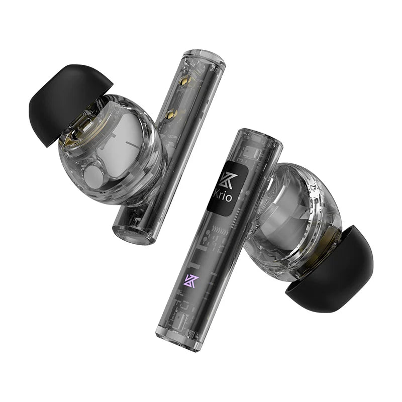 KZ Krio TWS Earbuds Bluetooth 6 Hybrid Microphones ANC LDAC APTX Dual Driver Lossless Earphones with Charging Case