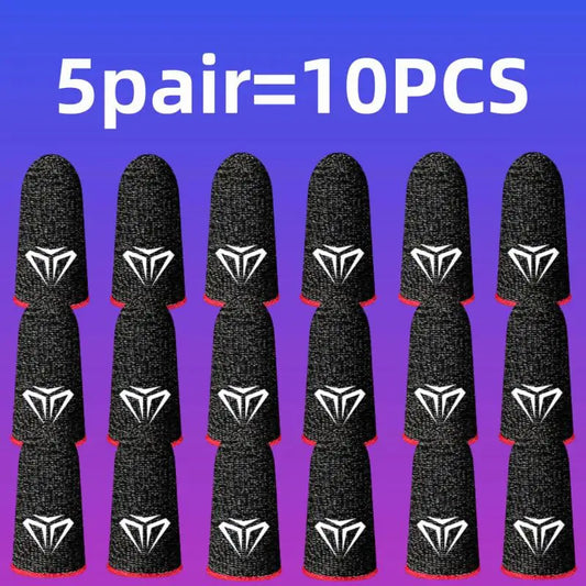 5pair(10pcs) Finger Sleeves Phone Gaming Hand Antiskid Controller Gloves Anti Sweat Breathable Seamless Touchscreen Finger Cover