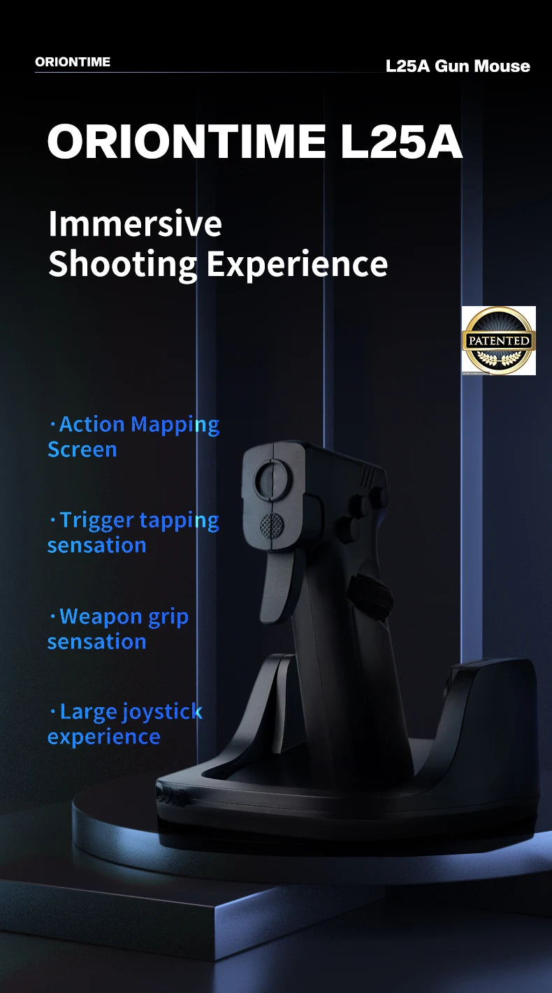 OrionTime L24 L25A Gun Mouse FPS Game Pistol Handle Grip Wired Peripherals Pc Custom Gamer Accessories Gaming Mice