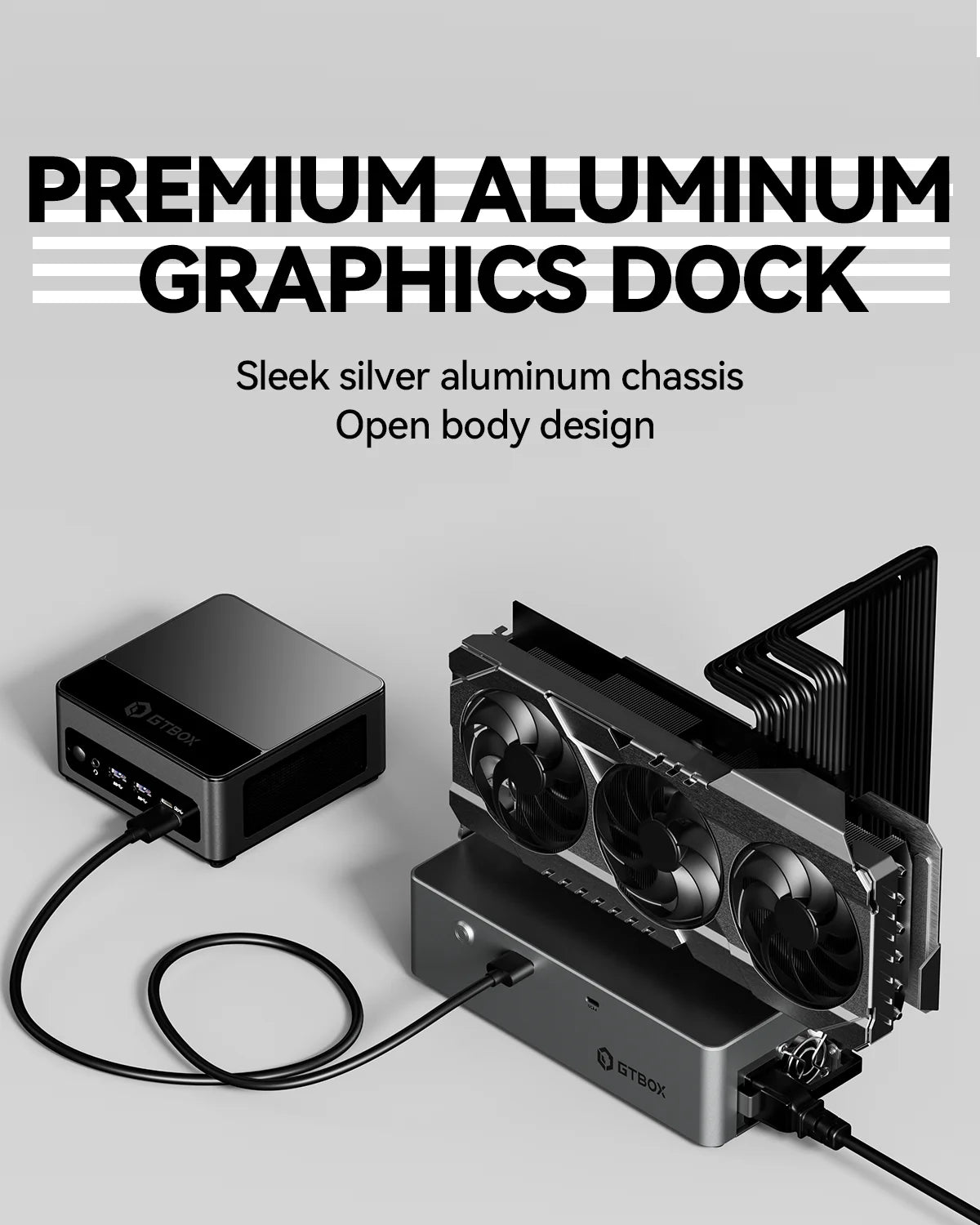GTBOX G-DOCK External Graphics Card Dock with OCulink USB4, Built-in Huntkey 800W Power Supplyfor Gaming PC EGPU Docking Station