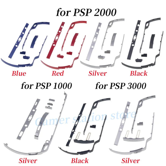Plastic Button Frame For PSP1000 2000 3000 Silver Border Decorative Strip Housing Shell On/ OFF Power Button Gamepad Edge Switch