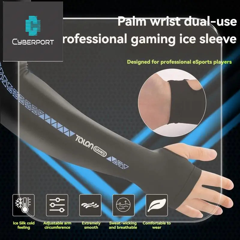 Esports Sleeve For Gamers Reduces Friction, Absorbs Sweat, Cooling Effect With Thumbholes For Extended Gaming Sessions M