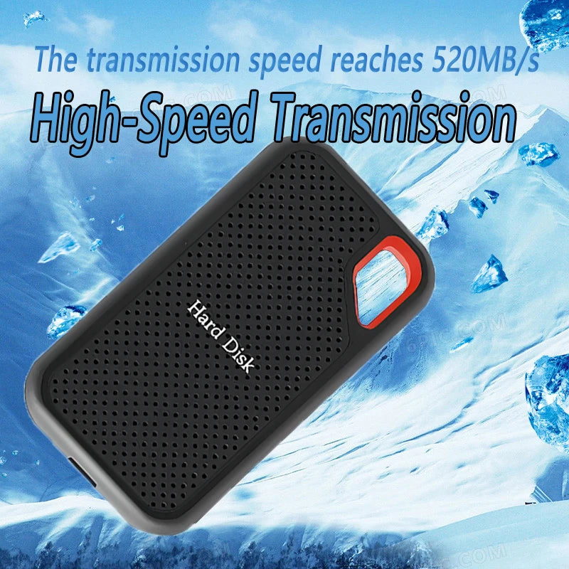 Portable SSD 2TB External Hard SSD 1TB High-speed External Solid State Drive 256TB Mass Storge Hard Disk for Laptop/PC/MAC/Phone