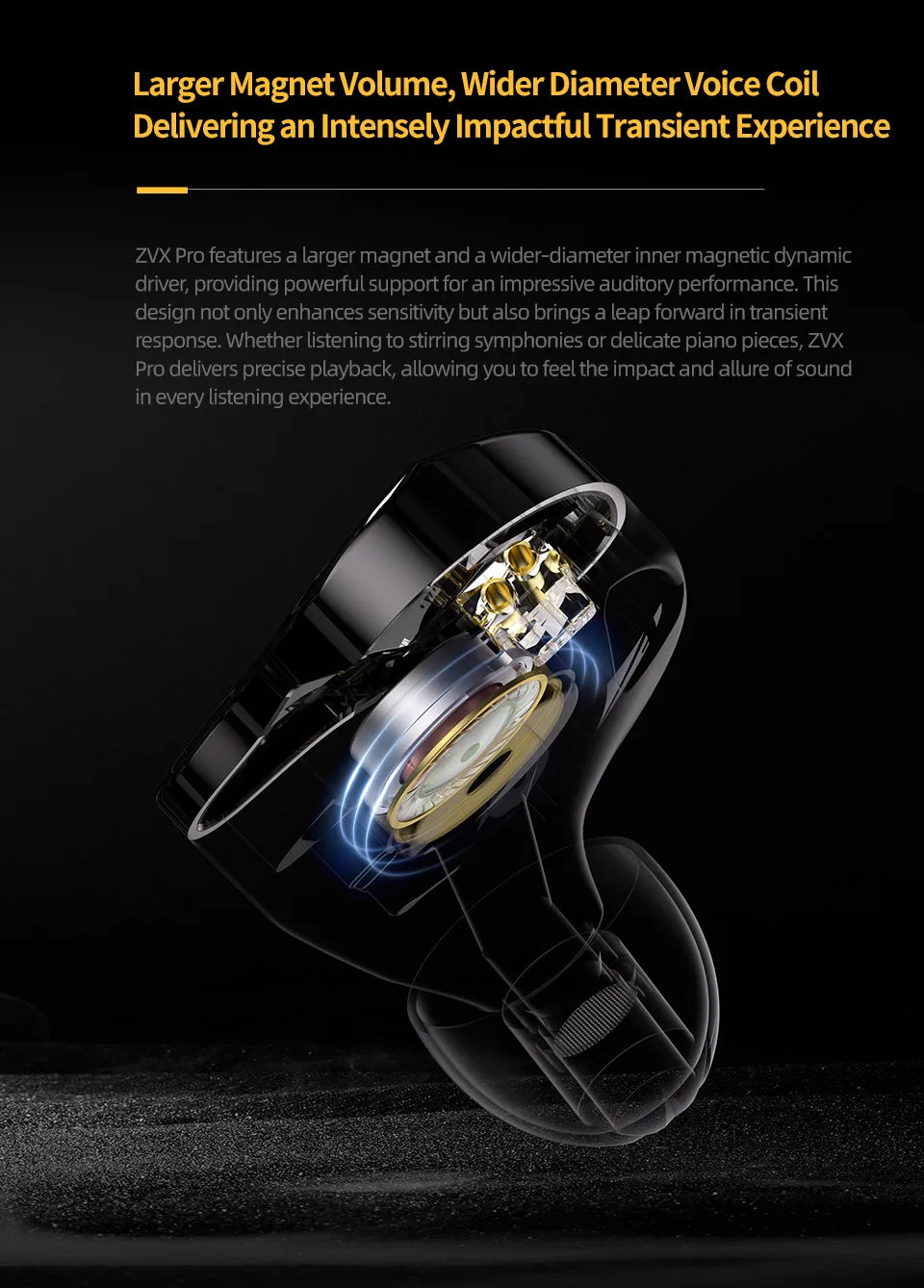 KZ ZVX Pro Earphones Dynamic HIFI Bass Earbuds in Ear Monitor Headphones Sport Noise Cancelling Headset