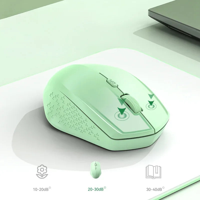Xiaomi Wireless Mute Mouse Bluetooth 1600 Dpi 2.4Ghz Ergonomics Dual Model Type-C Rechargeable Mini Mouses For Pc Android Ios