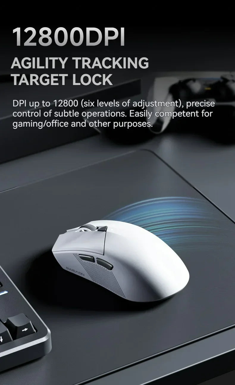 EWEADN GS01 Mouse 2.4G Wireless Lightweight 1Khz 12800DPI Six-level Adjustment 500mAh Battery office Mouse for Computer Laptop