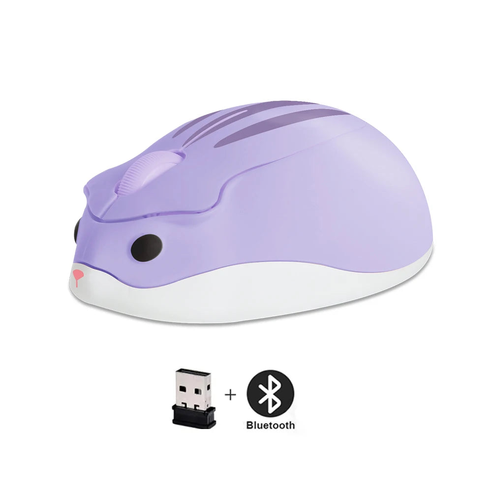 New Cute 2.4G Wireless Mouse Ergonomic Optical USB Mice Kawaii Cartoon Hamster Mouse For PC Laptop Tablet Computer Kids Gift