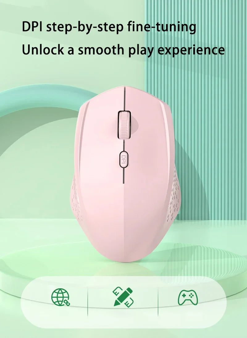 Xiaomi Wireless Mute Mouse Bluetooth 1600 Dpi 2.4Ghz Ergonomics Dual Model Type-C Rechargeable Mini Mouses For Pc Android Ios