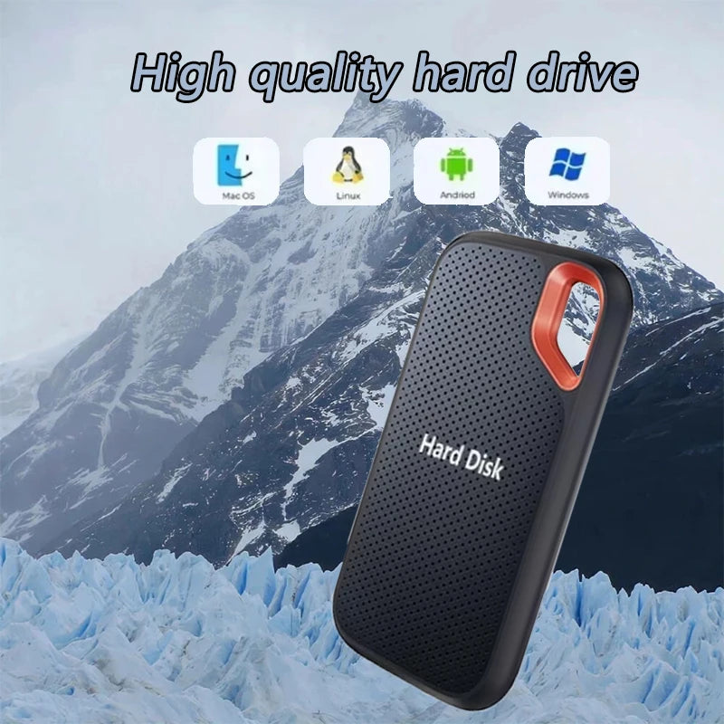 Portable SSD 2TB External Hard SSD 1TB High-speed External Solid State Drive 256TB Mass Storge Hard Disk for Laptop/PC/MAC/Phone