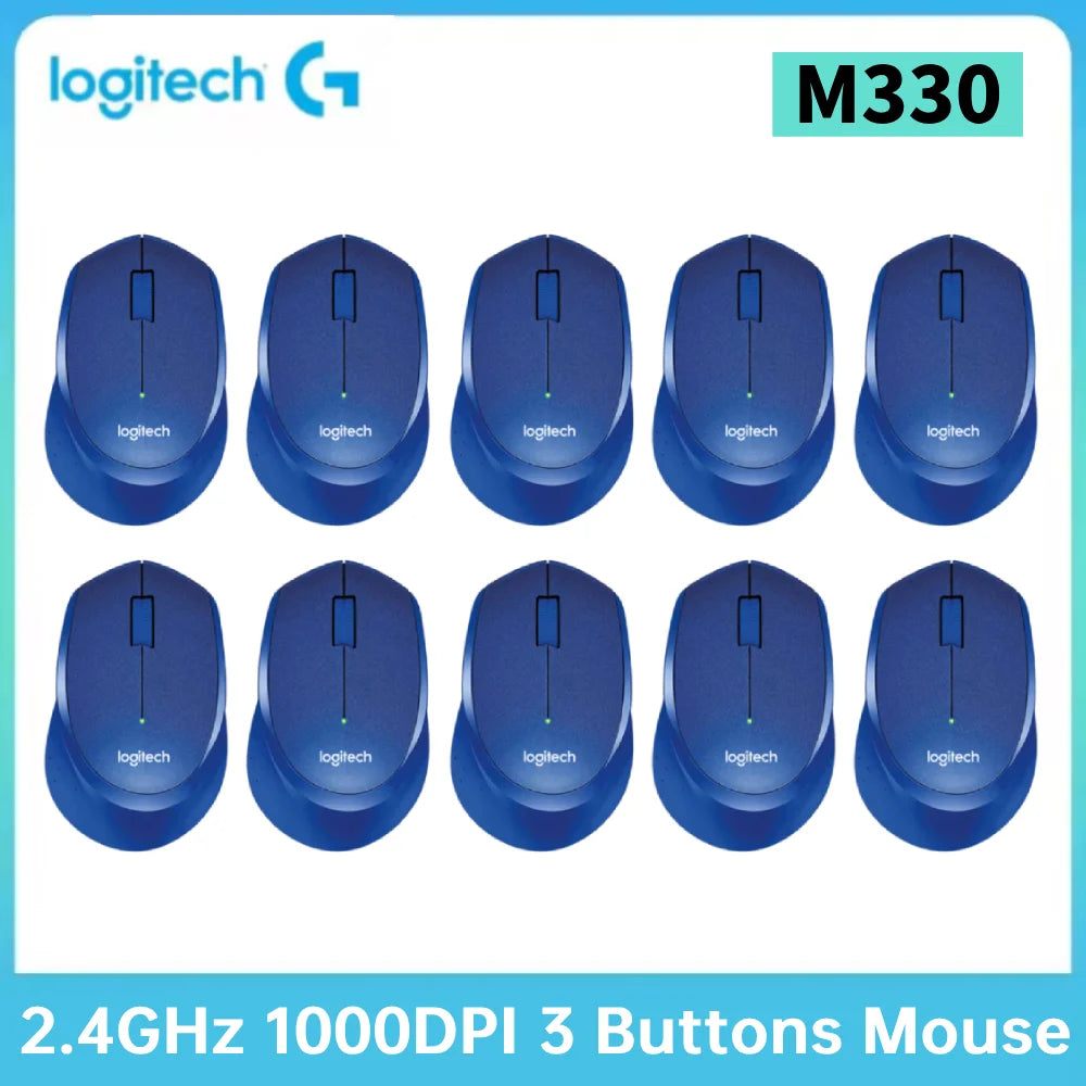 Logitech M330 2.4G Computer Wireless Mouse wi/ USB Receiver Gaming Mouse 1000 DPI Gaming Mice for PC Laptop Silent Mouse 2-10pcs