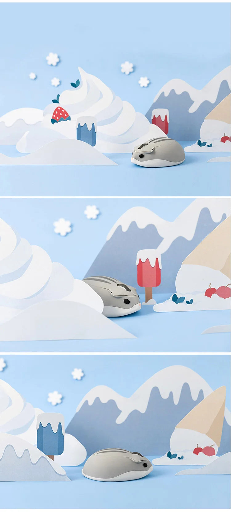 New Cute 2.4G Wireless Mouse Ergonomic Optical USB Mice Kawaii Cartoon Hamster Mouse For PC Laptop Tablet Computer Kids Gift