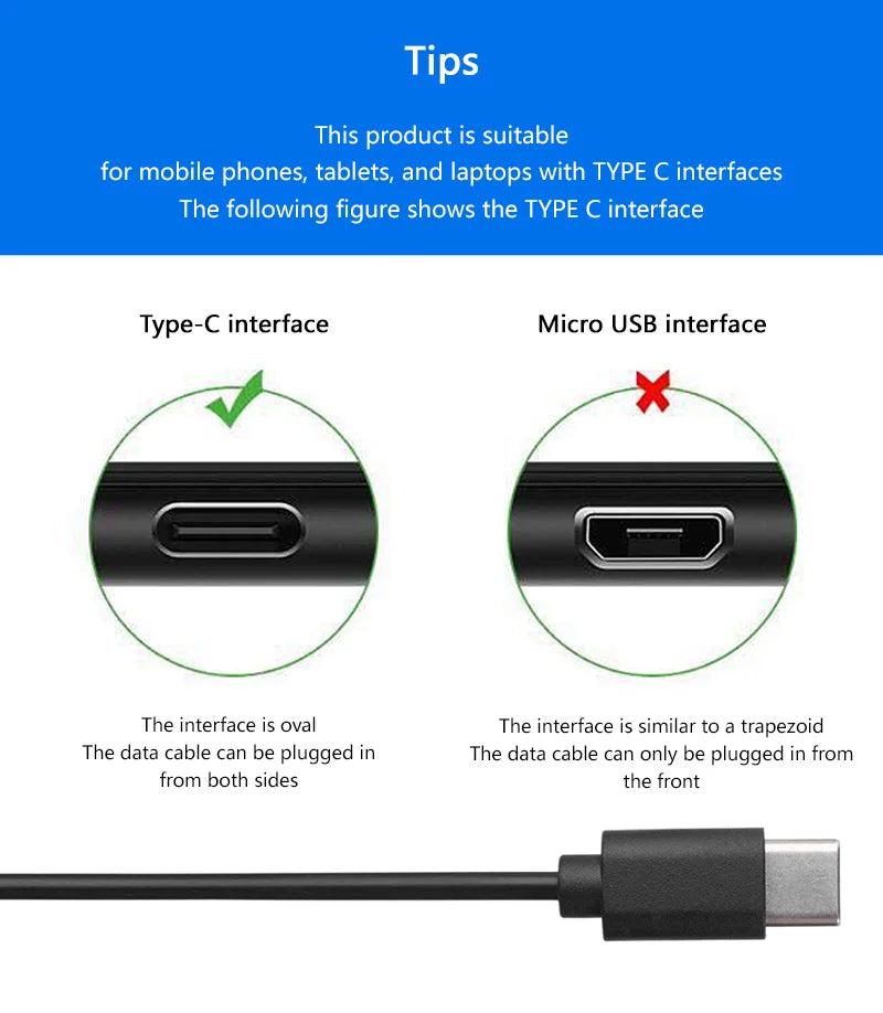 Xiaomi Type-c Wired Mouse Silent Portable Tablet Notebook Office Optical Mouse Ergonomic Design For PC Android IOS