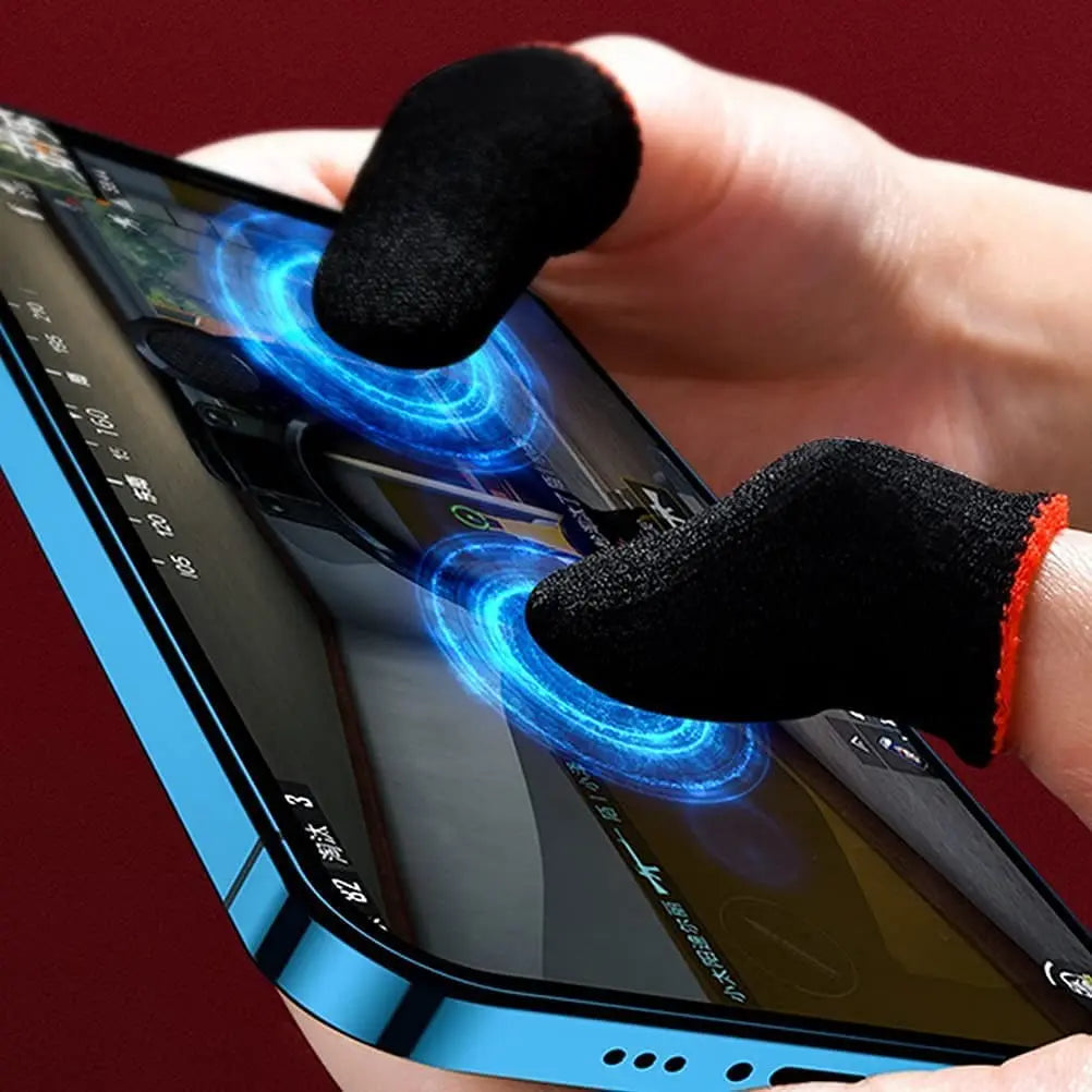 Mobile Game Controller Finger Sleeve Sets,Anti-Sweat Breathable Touchscreen Finger Sleeve for PUBG/Mobile Legends/Knives Out*10