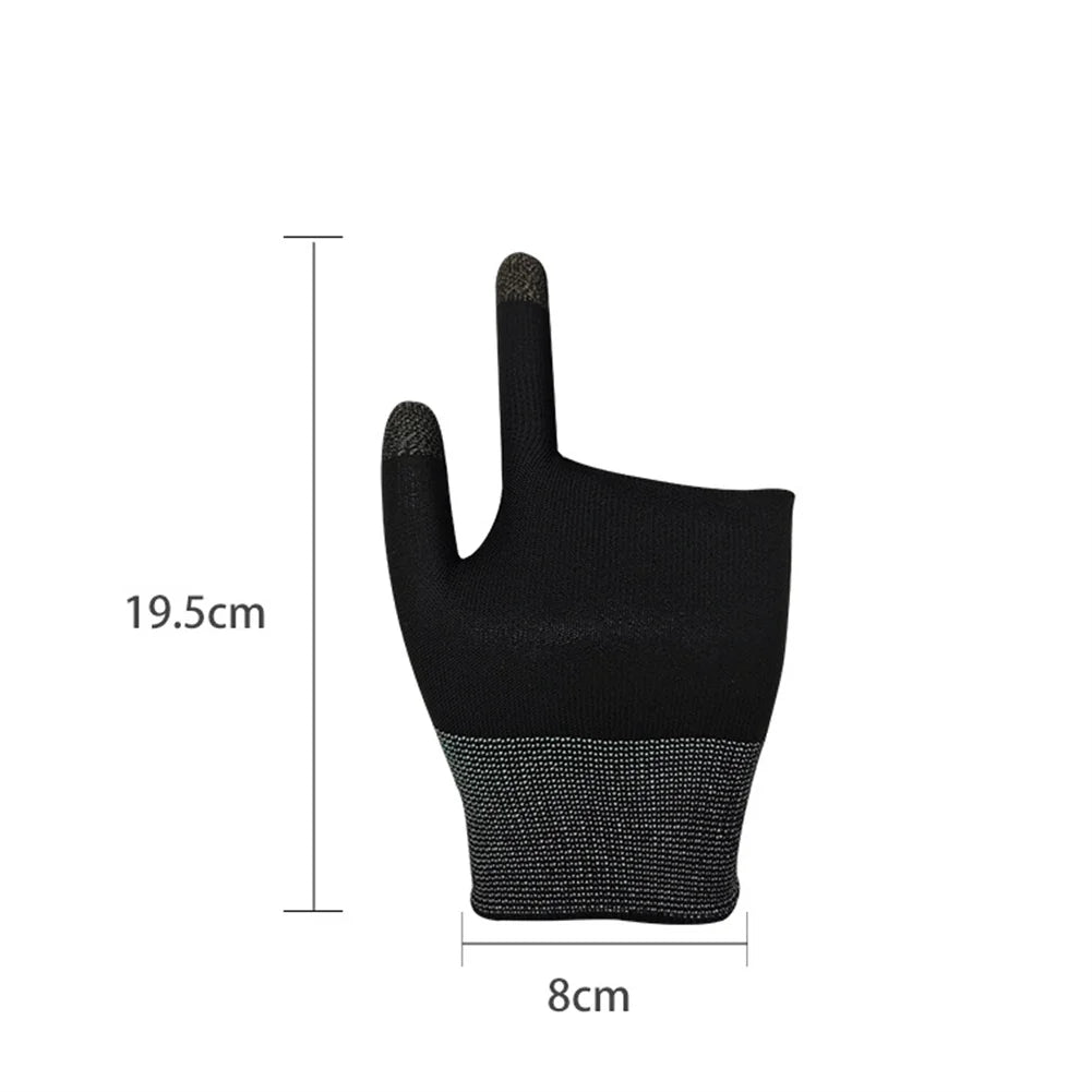 1 Pair 2-finger Gaming Gloves Breathable Anti-sweat For Pubg Gaming Eat Chicken Touch-screen Fingertips Games Accessories