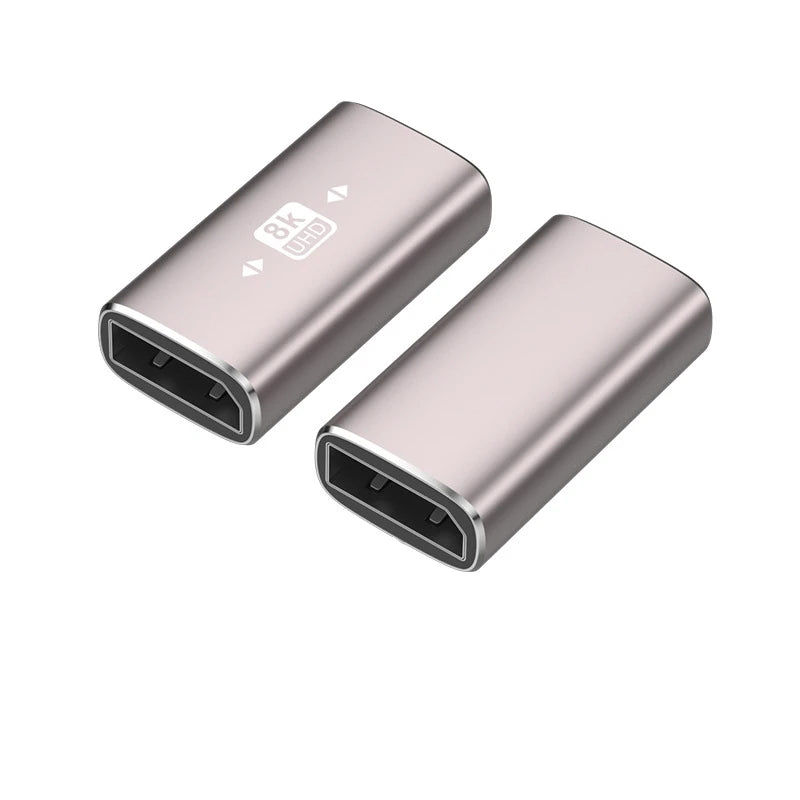 90 Degree DisplayPort1.4 Adapter Support 8K@60Hz 4K@144Hz HDR Video Alloy Shell DP Cable Extender for Desktop Computer Monitor