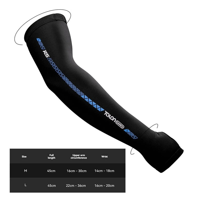 Esports Sleeve For Gamers Reduces Friction, Absorbs Sweat, Cooling Effect With Thumbholes For Extended Gaming Sessions M